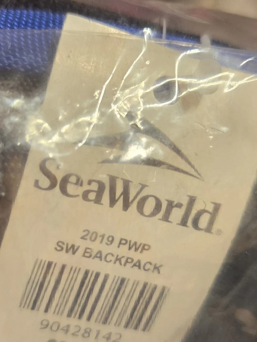 SeaWorld Blue and Black Backpack
